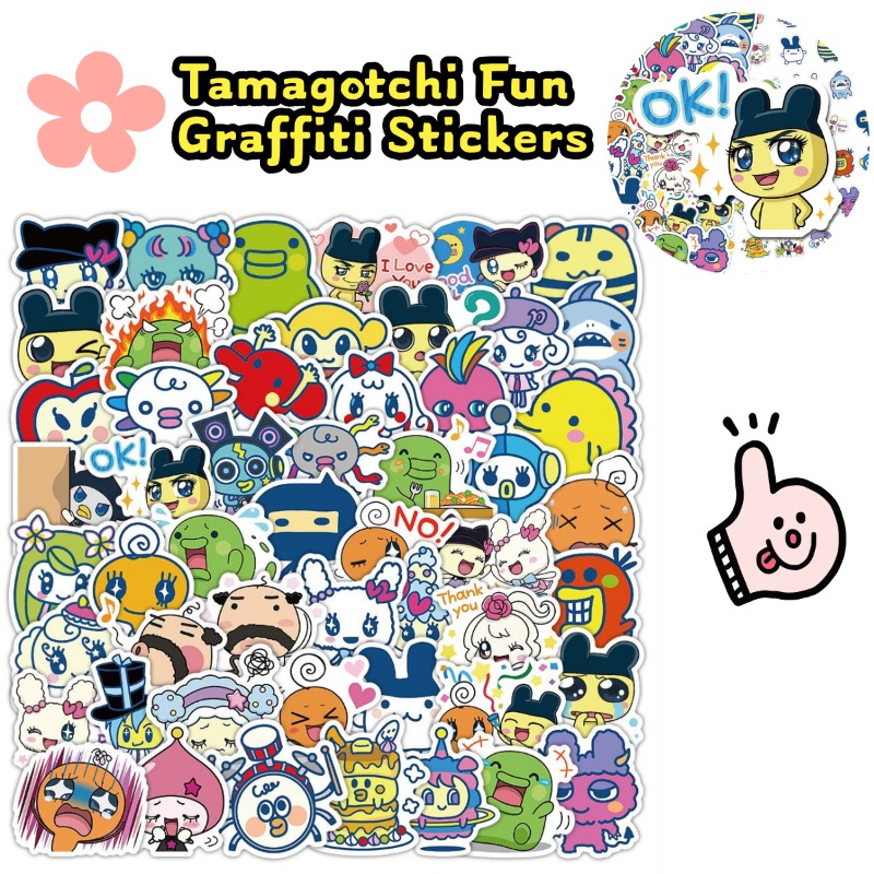 Good Laptop Accessories - Autocollants Tamagotchi japonais, animaux électroniques, Mametchi,