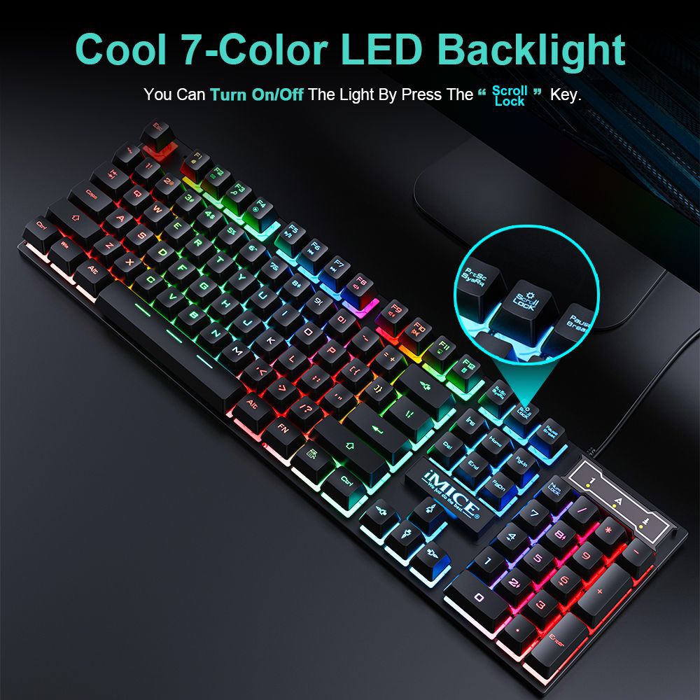 Ensemble de clavier de jeu fil - Laptop Accessories Combo Set avis et prix